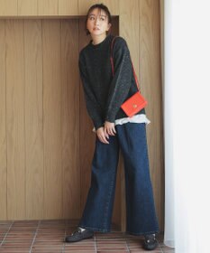 ANY L 【ウエストゴム】タックワイドデニム