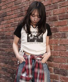 WEGO キーネックサイドレースアップちびT