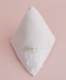 Maison de FLEUR リボンレースタオルハンカチ