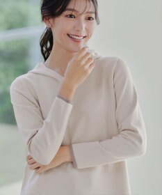 Tiaclasse 【洗える】配色フーディーニットチュニック