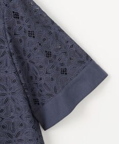 自由区 【カタログ掲載・洗える】フラワータイルレース ブラウス