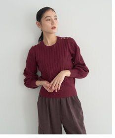 YECCA VECCA 金釦ミニケーブルニット