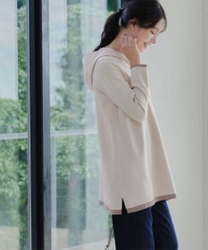 Tiaclasse 【洗える】配色フーディーニットチュニック