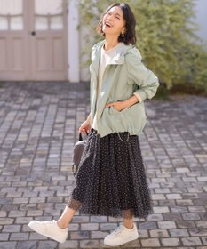 ANY 【ウエストゴム】チュールフレアースカート