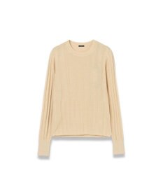 JOSEPH 【WEB&OUTLET限定・洗える】テクスチャードレーヨン　ラウンドネックニット