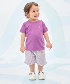 MIKI HOUSE HOT BISCUITS 【80-120cm】サッカー素材 5分丈パンツ