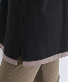 Tiaclasse 【洗える】配色フーディーニットチュニック