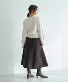 YECCA VECCA 金釦ミニケーブルニット