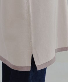 Tiaclasse 【洗える】配色フーディーニットチュニック