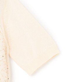 BEIGE， 【洗える】FENNEL / コットンスパンコール半袖ニット