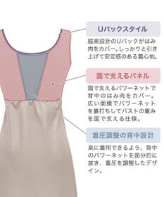 BRADELIS New York 【BRADELIS NewYork peace】綿混キャッチャーカップレースブラスリップ ボディラインをカバーする補整スリップ