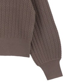 YECCA VECCA 金釦ミニケーブルニット