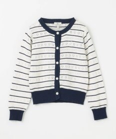 組曲 KIDS 【110-140㎝】フラワーアイレット カーディガン