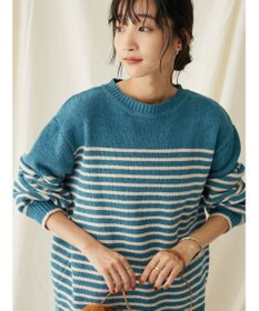 CRAFT STANDARD BOUTIQUE 洗えるモールニットボーダープルオーバー