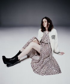 GRACE CONTINENTAL レオパードドレープドレス