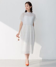 組曲 【WEB限定・2WAY】サッカードビードットプリント ワンピース