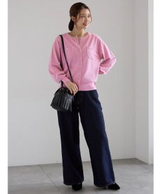 Te chichi ポケットデザインクルーネックカーディガン