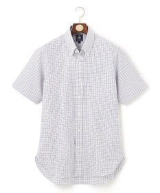 J.PRESS MEN 【EXTRA COMFORT / 形態安定・ストレッチ・抗菌防臭・速乾】ピンオックス サマーチェック 半袖シャツ/B.D.