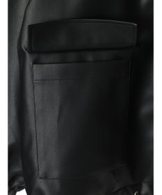 Green Parks ・ＥＬＥＮＣＡＲＥ　ＤＵＥ　合皮ステンカラーブルゾン