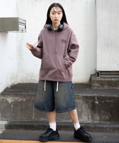 WEGO 【裏起毛/ユニセックス着用ITEM】リラックスフィットグラフィックパーカー