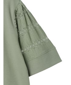 earth music&ecology フレア袖レースプルオーバー