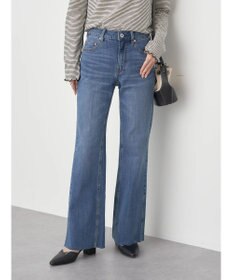 earth music&ecology セルフカットフレアデニムパンツ