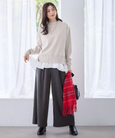 ANY コーデュロイタックバギーパンツ スレート