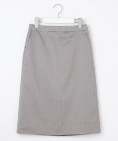 23区 L 【洗える/セットアップ対応】グロッシーコットンシャンブレー タイトスカート