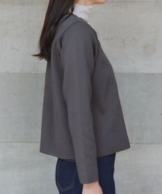 Tiaclasse L 【洗える】スポンジニットパールボタンカーディガン