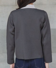 Tiaclasse L 【洗える】スポンジニットパールボタンカーディガン