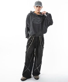 WEGO 【ユニセックス着用ITEM】フリンジデニムパンツ