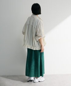 Green Parks ギャザーナイロンブルゾン