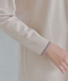 Tiaclasse 【洗える】配色フーディーニットチュニック