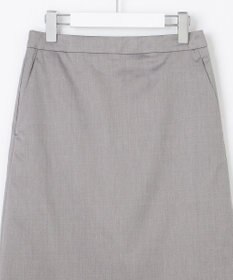 23区 L 【洗える/セットアップ対応】グロッシーコットンシャンブレー タイトスカート