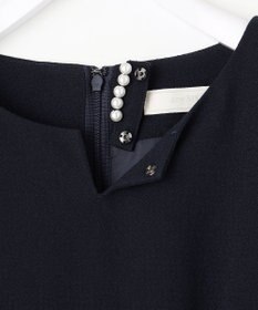 ANY SIS 【洗える】パール調ラインフレア ワンピース