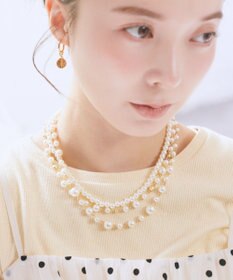 earth music&ecology ３連パールネックレス