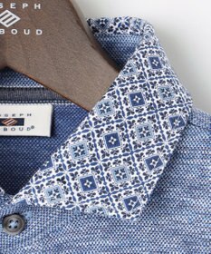 JOSEPH ABBOUD 【吸水速乾】リネンハニカム ポロシャツ