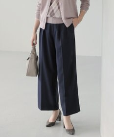 J.PRESS LADIES 【洗える】ANASTASIA milled ツータック ワイド パンツ