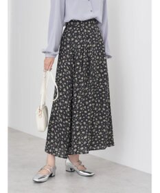 earth music&ecology キンモクセイ柄フレアスカート