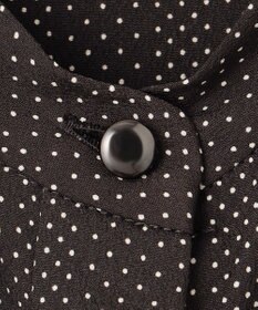 J.PRESS LADIES S 【洗える】ドットデシンプリント ボウタイ バンドカラー ブラウス