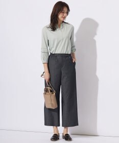 J.PRESS LADIES S 【洗える】プレーティングジャージー スキッパー カットソー