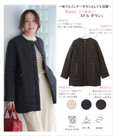 ANY SIS S 【2WAY】ノーカラーミドル ダウン