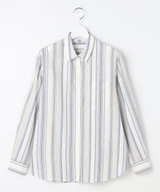 J.PRESS LADIES S リネンMIX ストライプ シャツ ブラウス