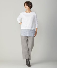 J.PRESS LADIES 【接触冷感・UVケア】レイヤードジャージー カットソー