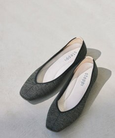 steppi 【洗える/撥水】 トリムスクエア パンプス ダークグレー