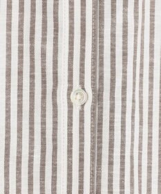 J.PRESS LADIES S リネンMIX ストライプ シャツ ブラウス