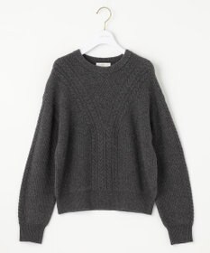 ANY SIS 【洗える】フロントケーブルポイントアンゴラブレンド ニット