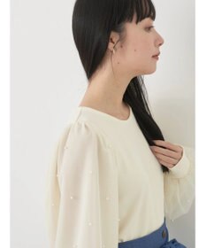 earth music&ecology 袖パールドッキングプルオーバー