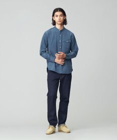 J.PRESS MEN Ｗフェイス キャラメルコールバンドカラー シャツ