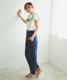 Feroux 【洗える】ハイウエストマリン パンツ